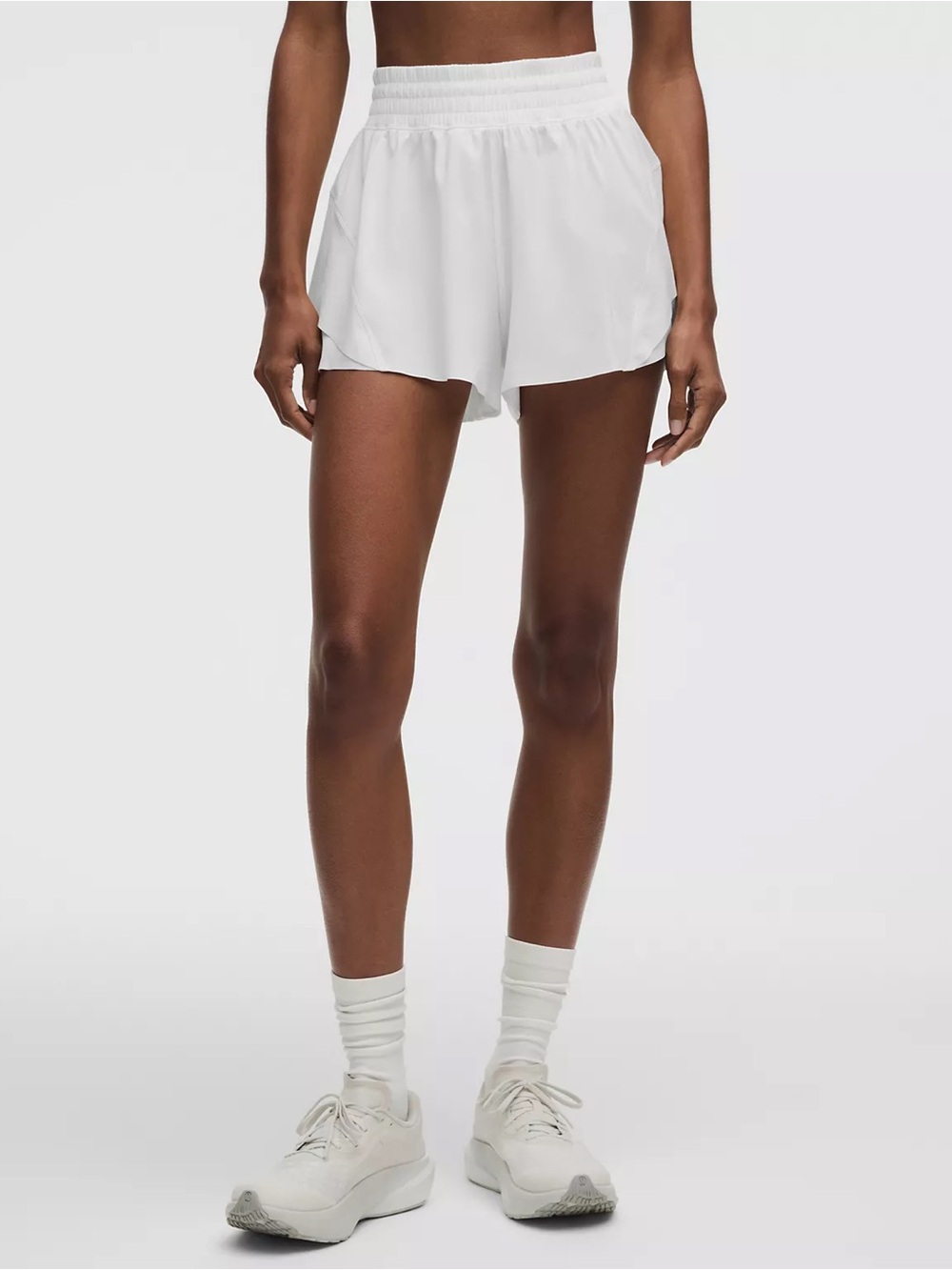 lululemon athletica White and Pink Athletic Shorts
